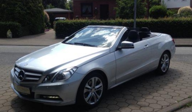 Left hand drive MERCEDES E CLASS E200 CGI CABRIOLET